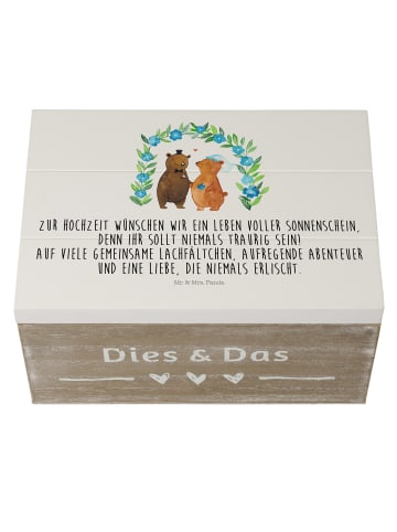 Mr. & Mrs. Panda Aufbewahrungsbox Bären Hochzeit mit Spruch in Weiß