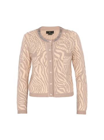 faina Damen Cardigan in Beige Wollweiss