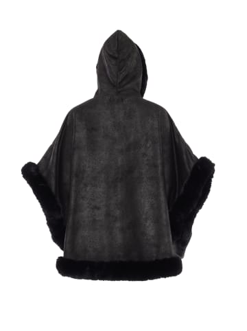 osha Poncho in Schwarz