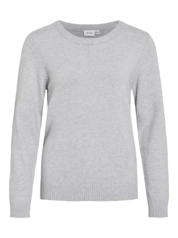 Vila Strickpullover in Light Grey Melange