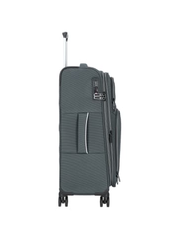 D&N Travel Line 9204 4 Rollen Trolley M 66 cm mit Dehnfalte grau