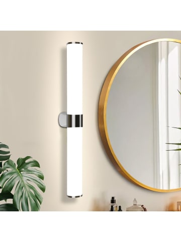 ZMH Spiegelleuchte LED in Chrom 15W 4000K Neutralweiß IP44 Badezimmerlampe L 60CM