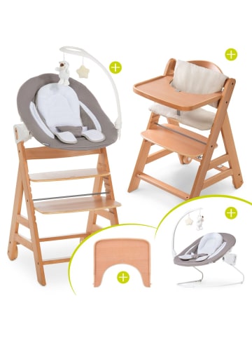 Hauck Alpha Move Natur Newborn Set - 5-tlg. Hochstuhl in beige,grau