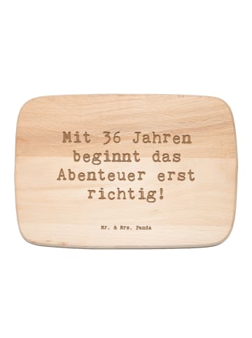 Mr. & Mrs. Panda vesperbrett Spruch 36. Geburtstag Abenteuer mit... in Transparent