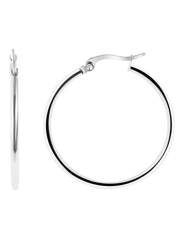 Adeliás Damen Ohrringe – Creole aus Edelstahl in silber