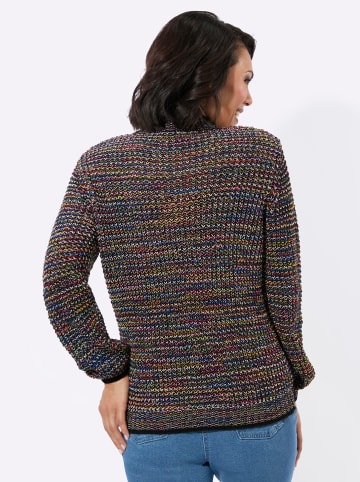 WITT WEIDEN Stehkragen-Pullover in rot-schwarz-gemustert