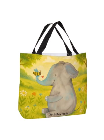 Mr. & Mrs. Panda Damen Shopper Elefant Biene Design ohne Spruch in Weiß