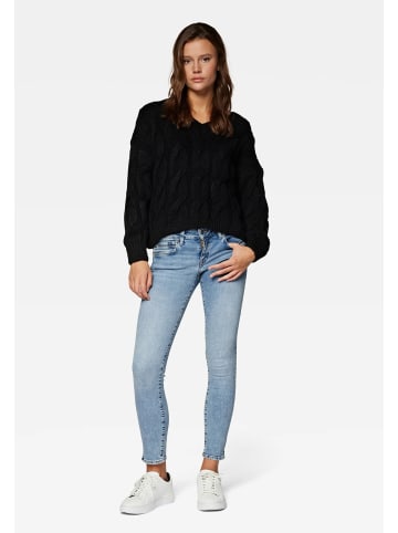 Mavi Jeans Strick Struktur Pullover Langarm Basic V NECK SWEATER in Schwarz gunstig kaufen limango