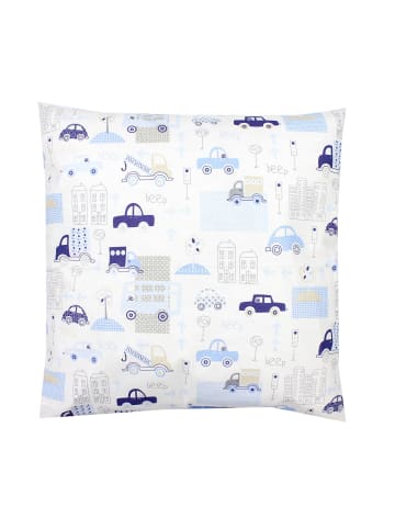TupTam Kinder Kissenbezug Dekorativ Gemustert in blau/grau