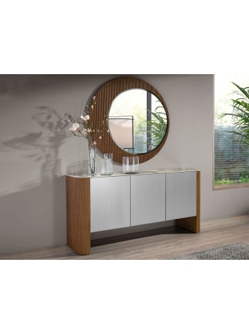 Angel Cerdá Anrichte 3261 in Weiß / Walnuss / Silber – (B)160 x (H)80 x (T)45 cm