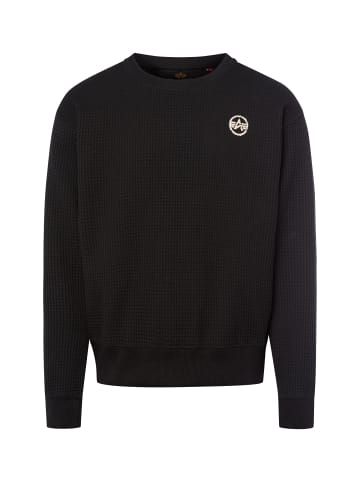 Alpha Industries Sweatshirt Studio Waffle in schwarz