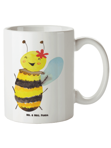 Mr. & Mrs. Panda Tasse Biene Happy ohne Spruch in Weiß