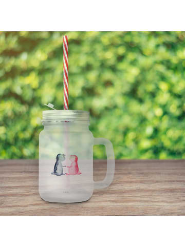 Mr. & Mrs. Panda Limonadenglas Axolotl Liebe ohne Spruch in Transparent