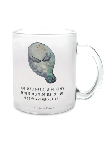 Mr. & Mrs. Panda Tee Tasse Seekuh Happy mit Spruch in Transparent