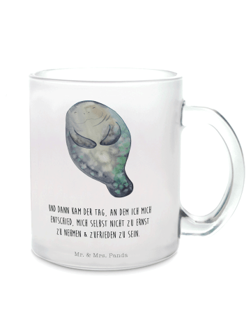 Mr. & Mrs. Panda Teetasse Seekuh Happy mit Spruch in Transparent