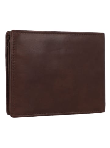 Greenburry Newport Geldbörse RFID Schutz Leder 12 cm in coffee