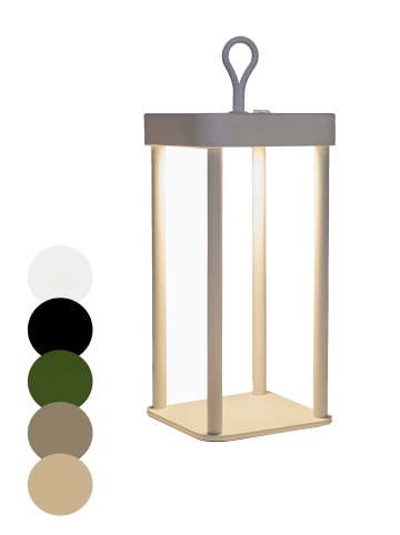 Coen Bakker LED Tischlampe dimmbar Innen & Außen 24,5x12cm Säulen in Weiß