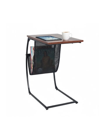 relaxdays Beistelltisch in Braun/ Schwarz - (B)51 x (H)64 x (T)35 cm