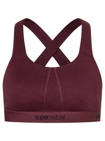 super.natural Merino Bra in weinrot