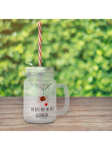 Mr. & Mrs. Panda Limonadenglas Spinne Agathe Liebe mit Spruch in Transparent