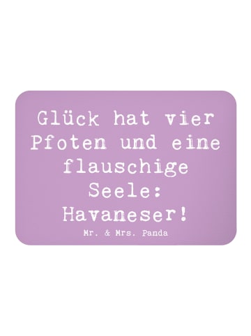 Mr. & Mrs. Panda Magnet Spruch Havaneser Glück mit Spruch in Lavendeltraum