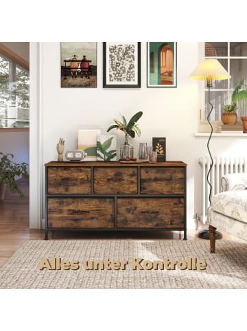 SONGMICS Kommode Bellah in Vintagebraun - (B)98.9 x (H)52.3 x (T)30 cm