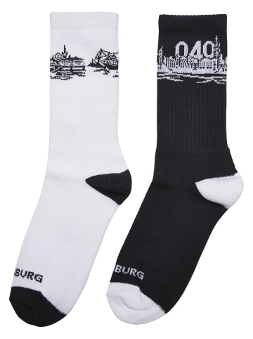 Mister Tee Basic Socks in black/white
