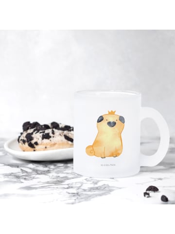 Mr. & Mrs. Panda Bedruckte Tasse Mops Krone ohne Spruch in Transparent