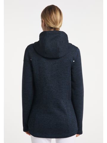 DreiMaster Damen Strickfleecejacke in Marine Melange