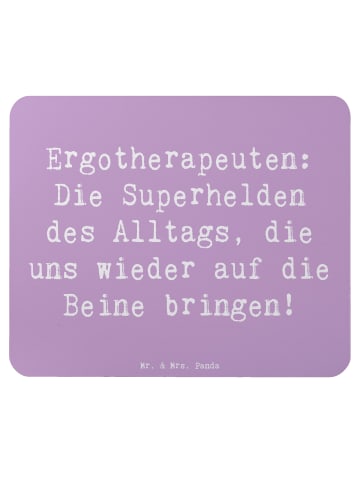 Mr. & Mrs. Panda Mousepad Spruch Ergotherapeutin Superhelden mit... in Lavendeltraum