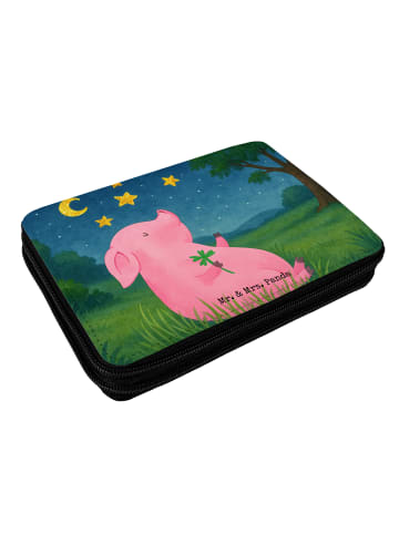 Mr. & Mrs. Panda Federtasche Schwein Glück Design ohne Spruch in Weiß