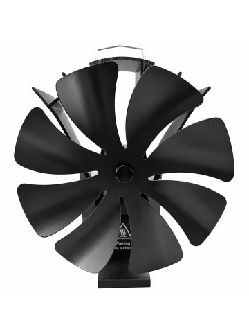 relaxdays Kaminventilator in Schwarz - (B)16 x (H)20 x (T)12,5 cm