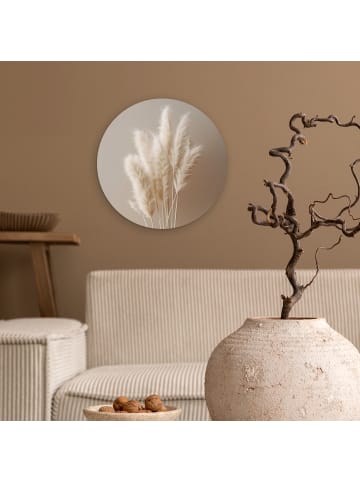 OnlyWow Rundes Wandbild Sandfarben