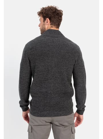 Camel Active Strickjacke mit Reißverschluss in Asphalt