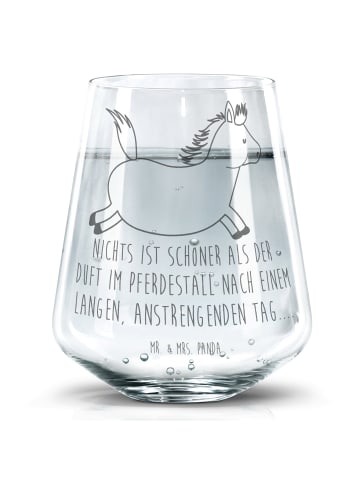 Mr. & Mrs. Panda Glas Pferd Springen mit Spruch in Transparent