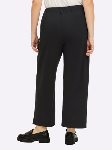 sheego Culotte in schwarz-gemustert