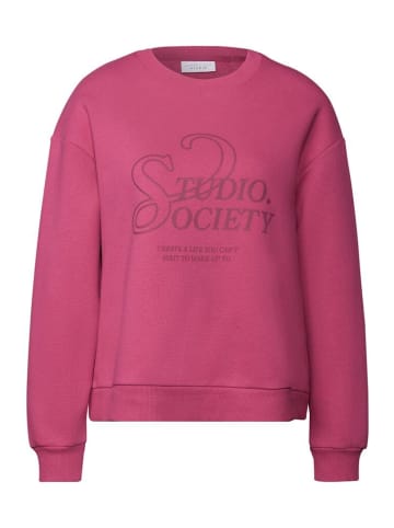 Street One Sweatshirt in dark candy pink