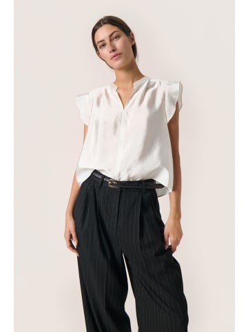 Soaked in Luxury Kurzarm-Bluse SLKarolina Gerade Passform in Whisper White