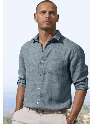 John Devin Leinenhemd in navy