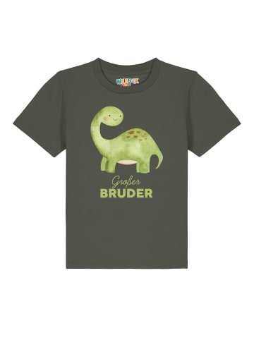 wat? Apparel T-Shirt Dinosaurier 04 Großer Bruder in Khaki