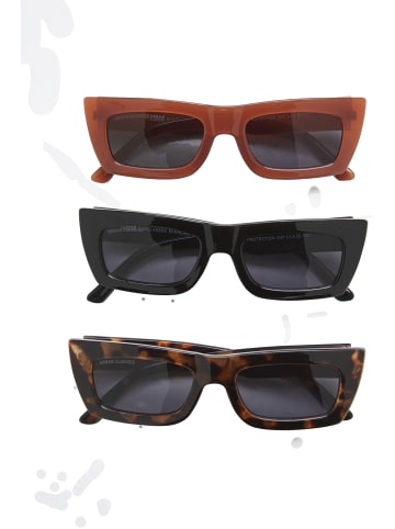 Urban Classics Glasses in black/red/amber