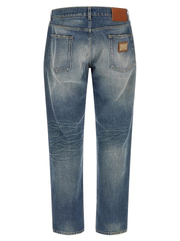 Dolce & Gabbana Blau Baumwolle Relaxed Fit Jeans