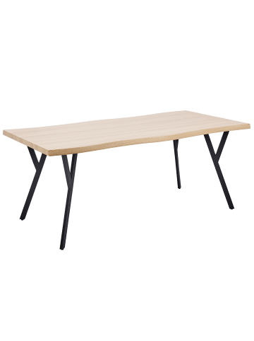 Beliani Esszimmertisch ALTON in Braun/Schwarz - (W) 90 x (H) 76 x (L) 180 cm