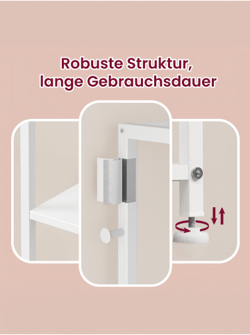 VASAGLE Garderobenständer Barnet in Weiß - (B)47 x (H)180 x (T)30.5 cm