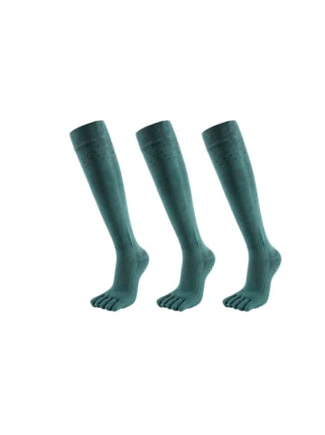 MUNADUNA 3er-Pack Diamond-Yoga/Pilates-Zehensocken-Anti-Rutsch in Grün