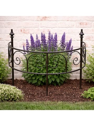 AltoBelli Staudenstütze GIULIA Metall Rankgitter Halbrund 70x50 cm