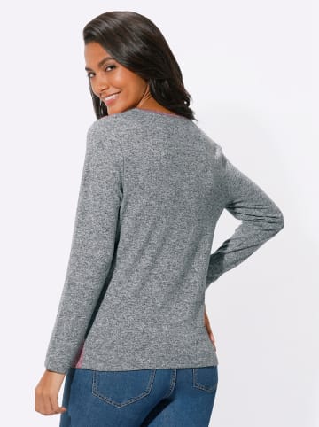 WITT WEIDEN Shirt in grau-malve-gemustert