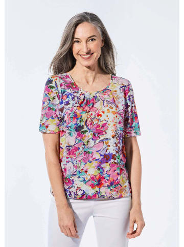 GOLDNER Druckshirt mit raffinierten Details in bunt / gemustert