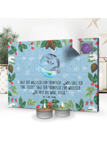 Mr. & Mrs. Panda Duftkerzen Adventskalender Walfisch Thunfisch m... in Eisblau