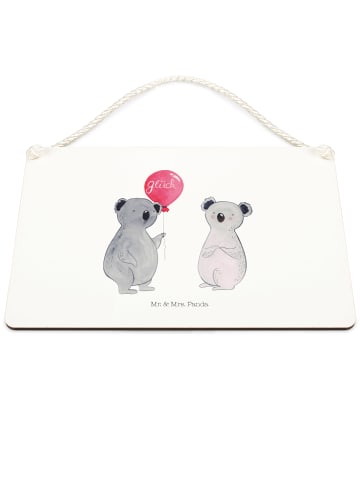 Mr. & Mrs. Panda Schild Koala Luftballon ohne Spruch in Weiß